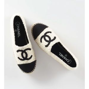 Chanel tweed/fabric espadrilles